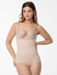 Body modelujące - 219 Basic Body Open Bust - body wyszczuplające pod biust - beżowe